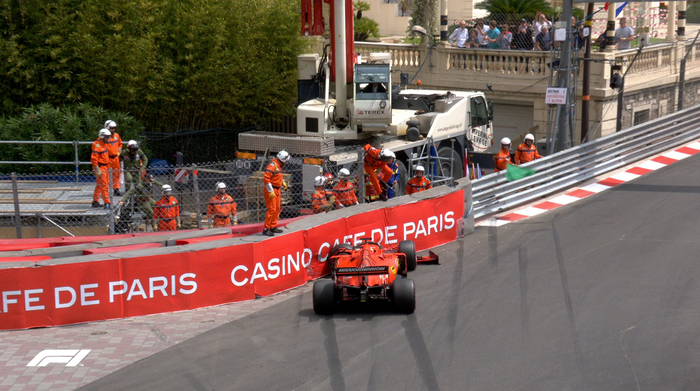 Sebastian Vettel crash di FP3 F1 Monako 2019