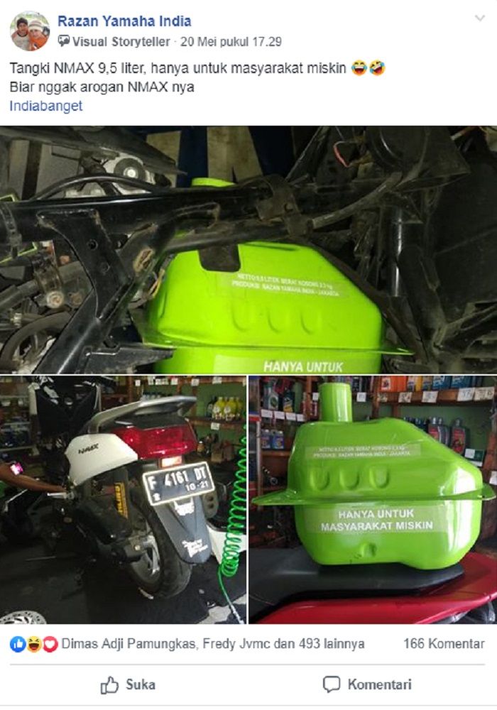 Tangki Yamaha NMAX jumbo.