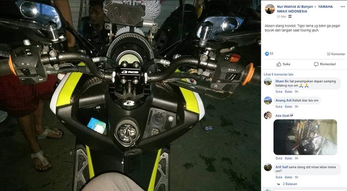 Yamaha NMAX pakai setang Honda Tiger, usir pegal perjalanan jarak jauh.