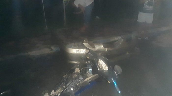 motor korban yang ditabrak Honda City