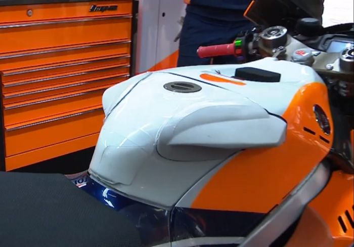 Tangki di Honda RC213V milik Jorge Lorenzo