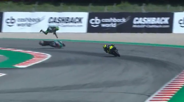 Crash Franco Morbidelli di FP3 MotoGP Catalunya 2019