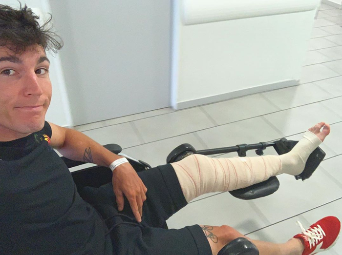 Cedera lutut Aleix Espargaro di MotoGP Catalunya