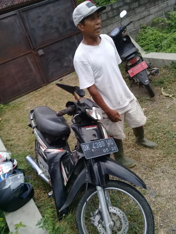 Kondisi Honda Supra pasca tabrakan dengan Yamaha XMAX