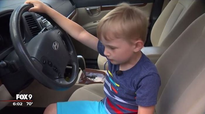 Sebastian, bocah 4 tahun yang mencuri mobil kakeknya, Hyundai Santa Fe untuk beli permen