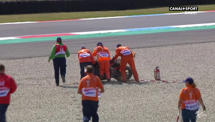 Dimas Ekky crash di FP1 Moto2 Belanda