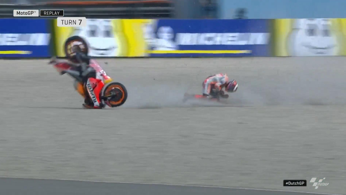 Jorge Lorenzo crash di FP1 MotoGP Belanda