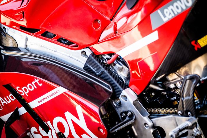 Sasis Ducati terbaru yang sempat dijajal di tes Barcelona dua pekan lalu