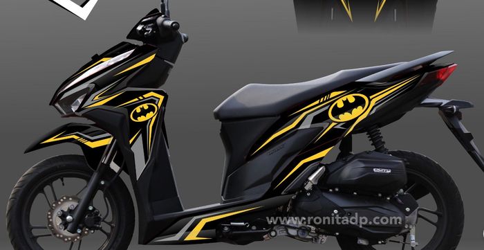 Motif superhero Batman cocok untuk sobat yang ingin Vario 125 miliknya tampil keren 