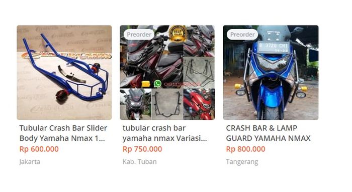 Harga crash guard Yamaha NMAX