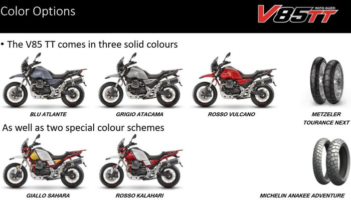 Pilihan warna Moto Guzzi V85TT