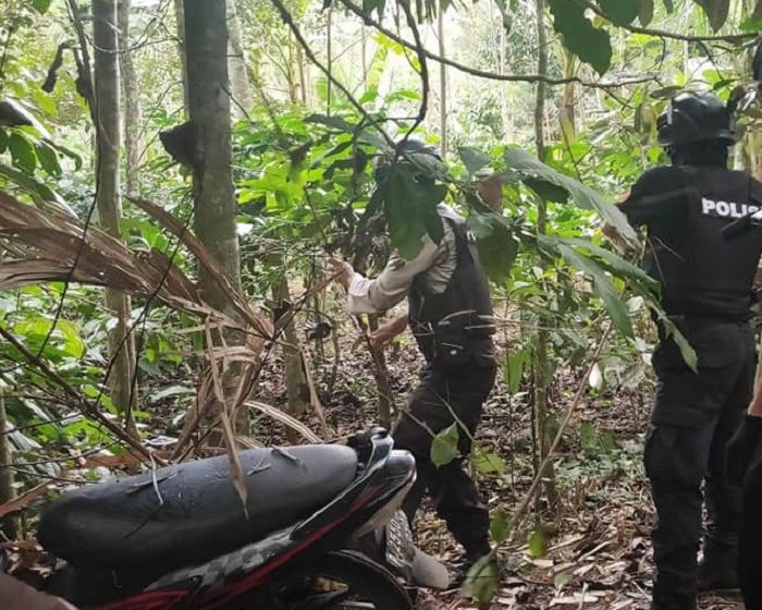 Tim Cobra Polres Lumajang temukan 4 motor di kebun kopi.