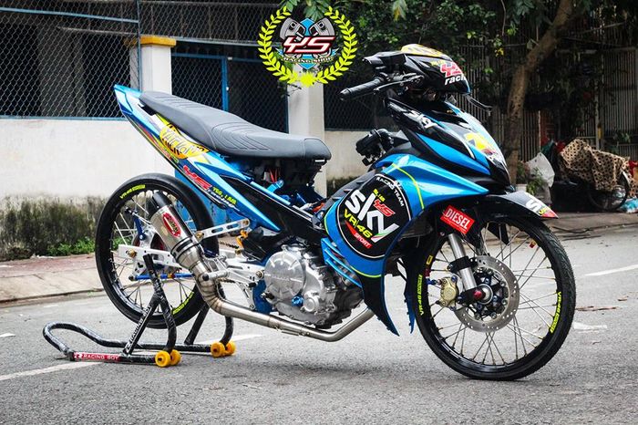 Modifikasi Yamaha Jupiter MX 135 ala  drag bike dengan tampilan istimewa