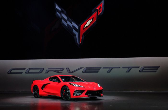 Chevrolet Corvette C8 Stingray saat peluncuran.