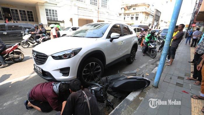 Honda BeAT Street ikut digilas Mazda CX-5 di kota Medan