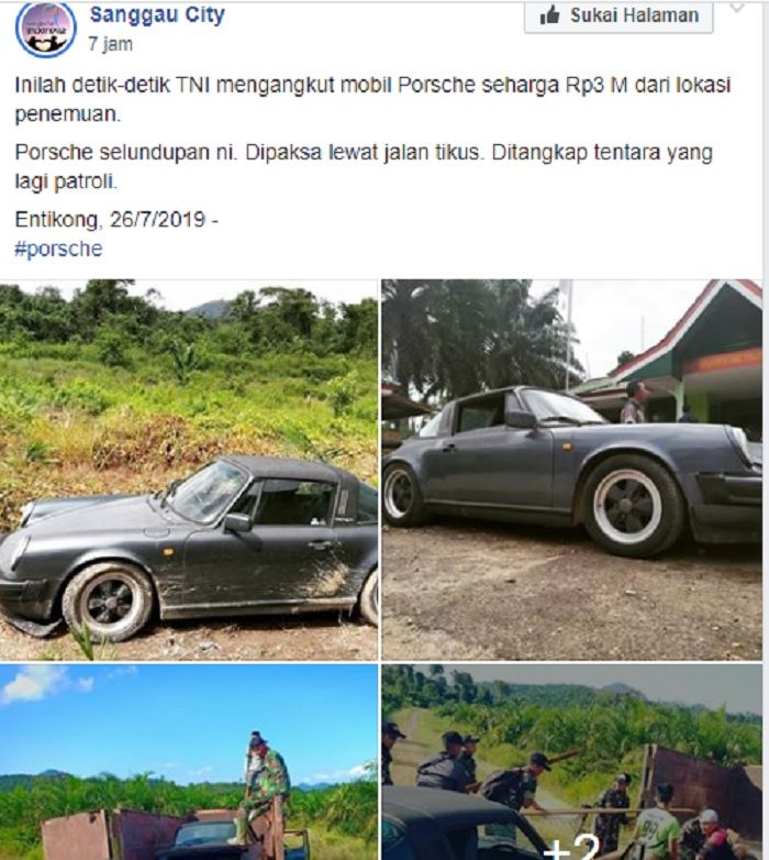 unggahan Porsche Targa yang diselundupkan lewan hutan Kalimantan Barat