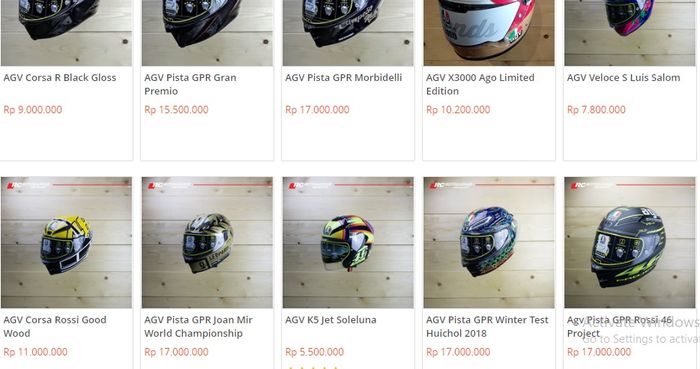 Harga helm AGV yang Asli