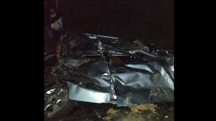 Kondisi kabin Suzuki Karimun Wagon usai tertimpa truk