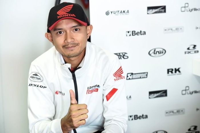 Dimas Ekky Pratama berlomba di Moto2 bersama Honda Team Asia tahun 2019