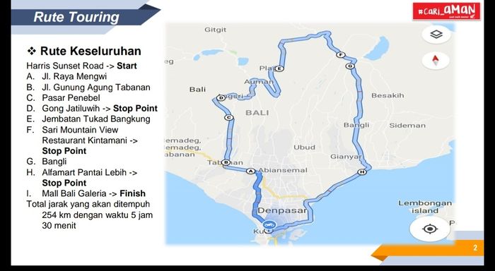 Jalur turing bakal menyajikan sensasi perjalanan yang menakjubkan 