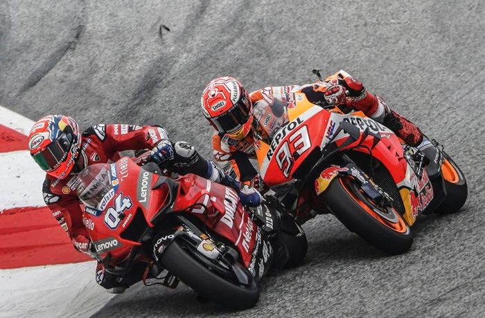 Last lap battle MotoGP Austria antara Marc Marquez dan Andrea Dovizioso