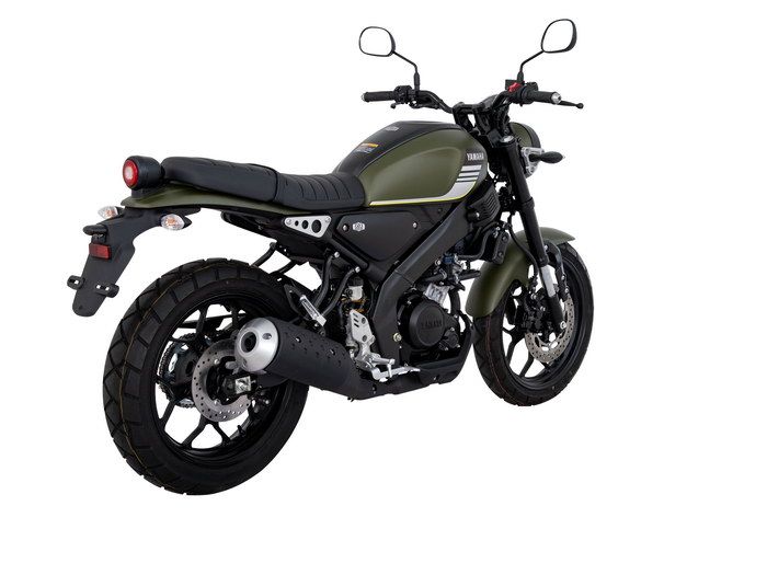 Tampilan klasik Yamaha XSR155 Green Wanderlust