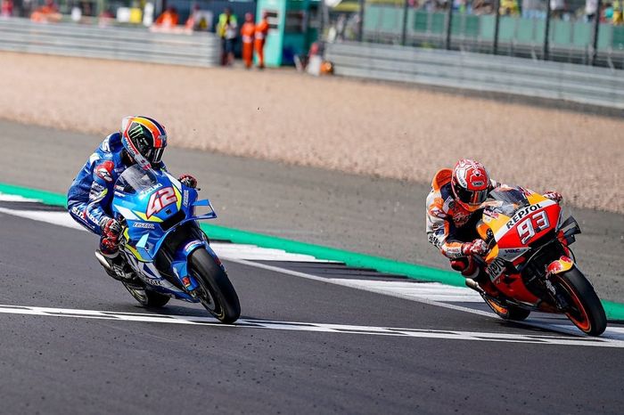 Alex Rins finish di depan Marc Marquez di MotoGP Inggris 2019