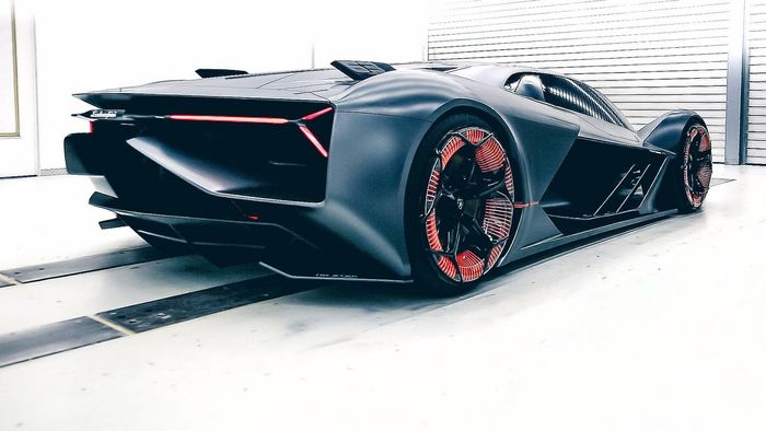 bentuk belakang Lamborghini Terzo Millennio