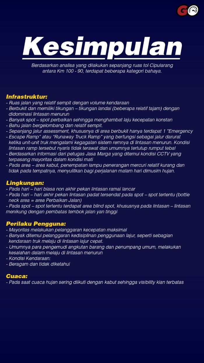 Sumber : OTOMOTIF Edisi  33/XXIV.  Hasil penelusuran  dengan pakar keselamatan berkendara Jusri Pulubuhu dari Jakarta Defensive Driving Consulting