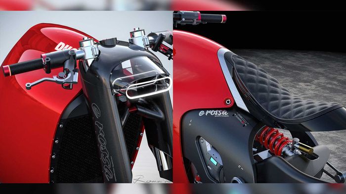 Bagian depan dan belakang Ducati &egrave; rossa monoposto.