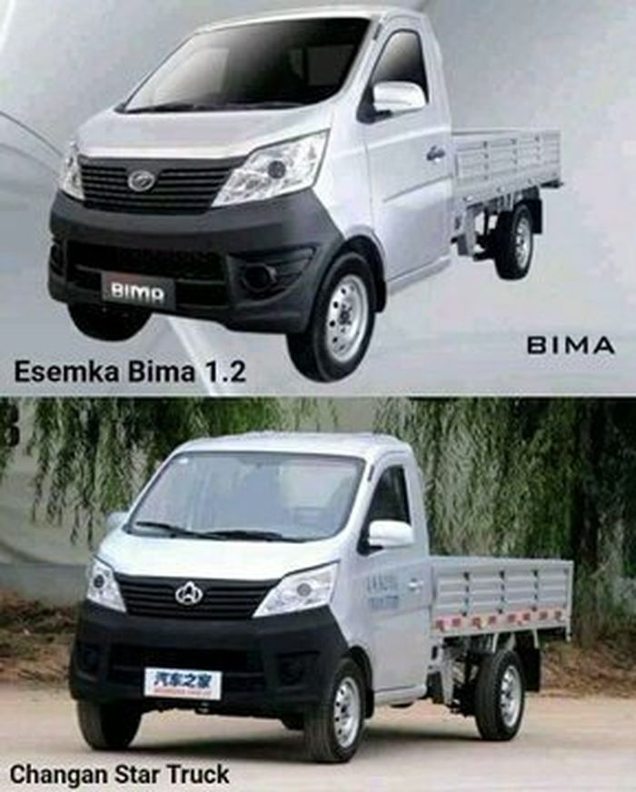 Desain tampilan Esemka Bima 1.2 dengan Changan Star Truck