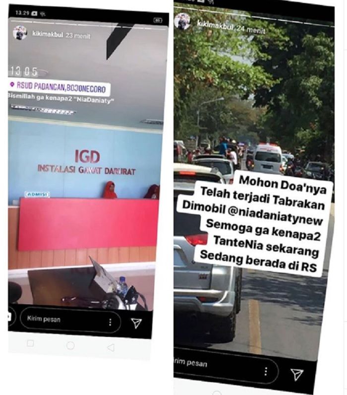 Artis dan penyanyi senior terlibat kecelakaan