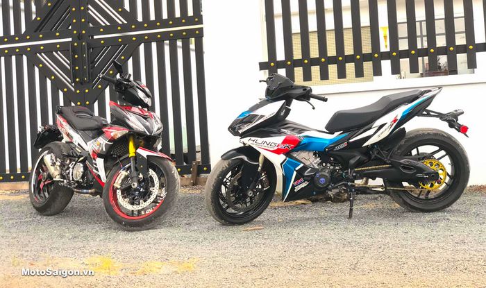 Honda Supra GTR 150 baru foto bareng Yamaha MX King