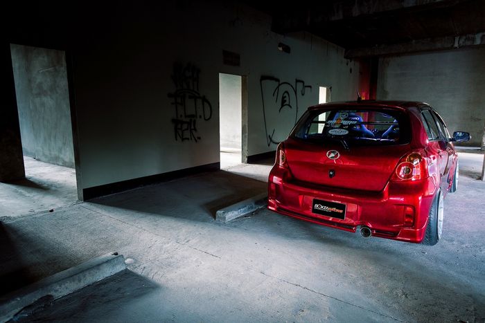 Tampilan belakang modifikasi Toyota Yaris Bakpo
