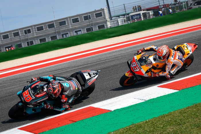 Fabio Quartararo mengaku mendapat banyak pelajaran usai berduel dengan Marc Marquez di MotoGP San Marino 2019