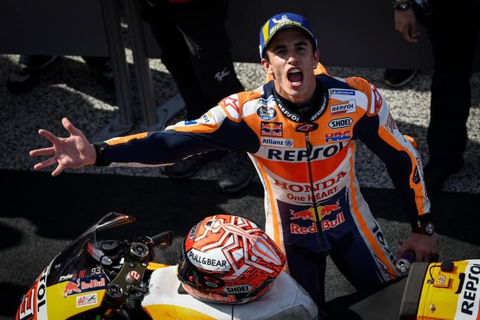 Pantas Marc Marquez begitu ekspresifnya merayakan kemenangan MotoGP San Marino 2019, ternyata ada alasannya