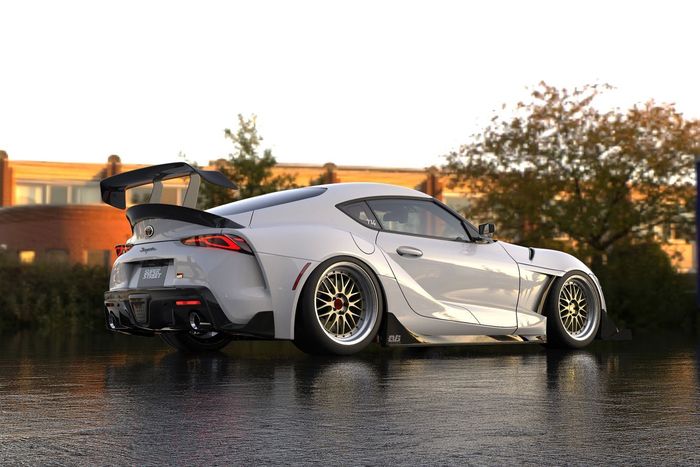 Tampilan belakang Toyota Supra 2020 hasil garapan Evasive Motorsports