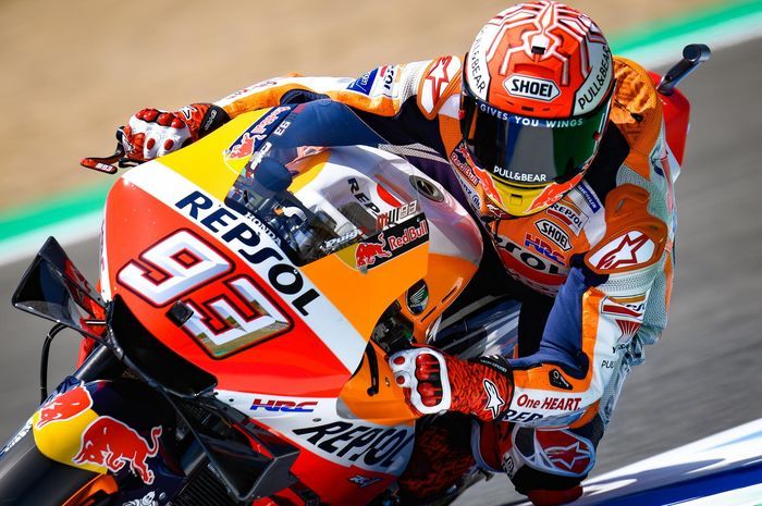 Marc Marquez tetap yang tercepat di keseluruhan sesi walaupun tidak mencatat waktu di FP3 MotoGP Aragon