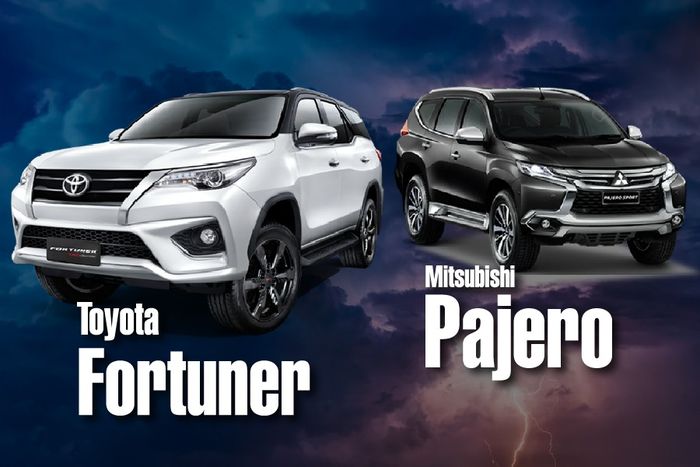 Ilustrasi Toyota Fortuner Vs Mitsubishi Pajero