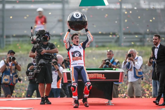 Marc Marquez mengoleksi 8 titel juara dunia, seluruh kategori, di MotoGP Thailand 2019 lalu