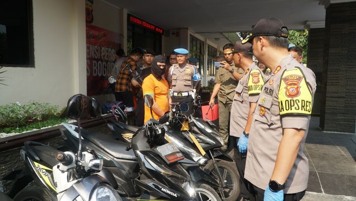 Beberapa unit motor yang berhasil di ringkus Kapolres Bogor