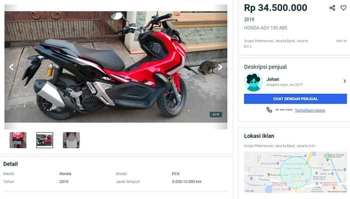 Honda ADV150 dijual.