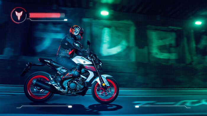 Yamaha MT-125 2020 jika dilihat dari samping.