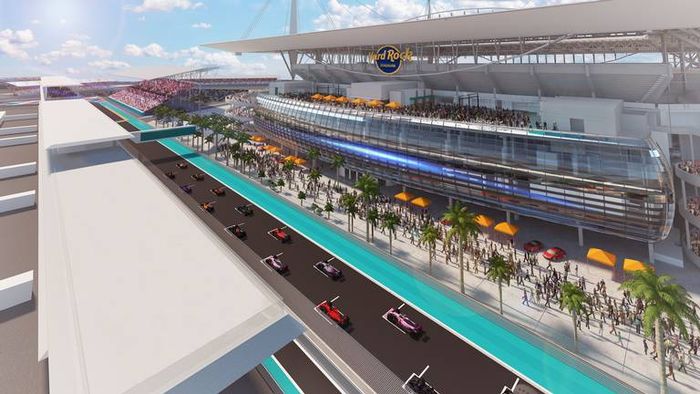 Ilustrasi sirkuit baru F1 Miami