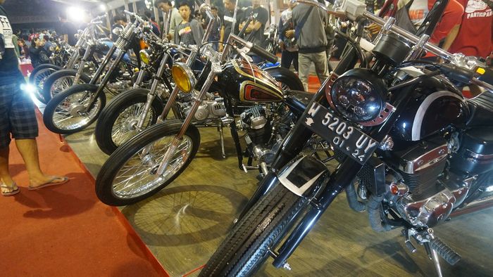 Beberapa motor chopper di Suryanation Motorland 2019 Surabaya