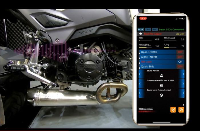Suara motor saat idle bisa diatur lewat mengubah parameter di smartphone