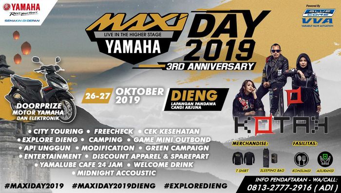 Rangkaian acara di gelaran  MAXI Yamaha Day 2019 di Dieng