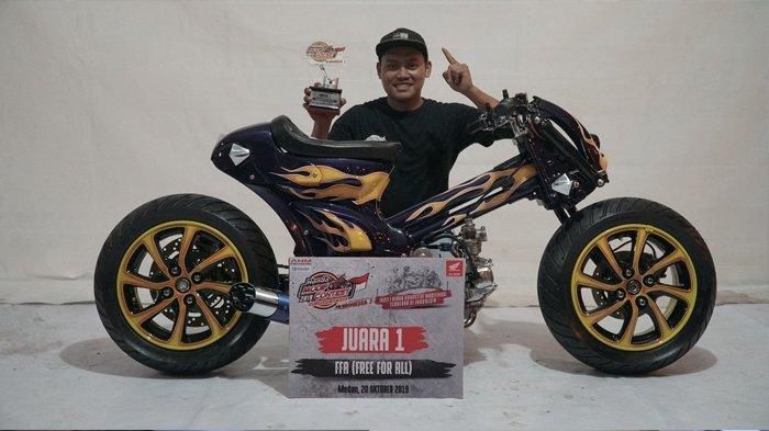 Teguh Kovan Sulu, pemenang kelas Free For All di ajang Honda Modif Contest 2019 seri Medan