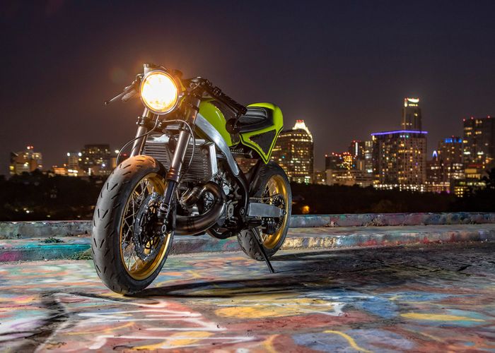 Garpu depan pakai punya Kawasaki ZX-6R