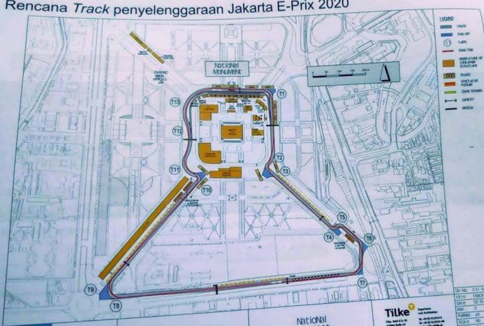 Bocoran layout sirkuit Monas untuk ePrix Jakarta 2020